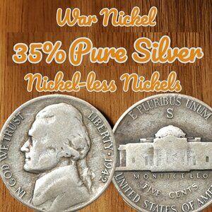 1942-1945  WWII War Nickel - 35% Pure Silver. In Collectors Case!